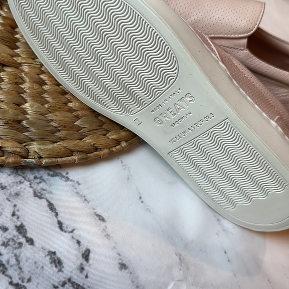 NWT - Greats - Women's Wooster Perforated Pink Slip ons - Size 8.5. - Picture 4 of 4